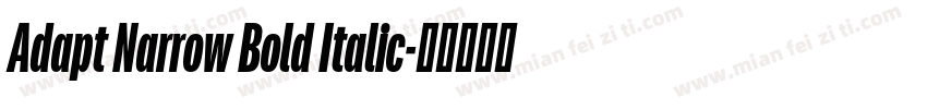 Adapt Narrow Bold Italic字体转换